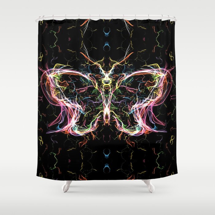 Radiant lighting butterfly Shower Curtain
