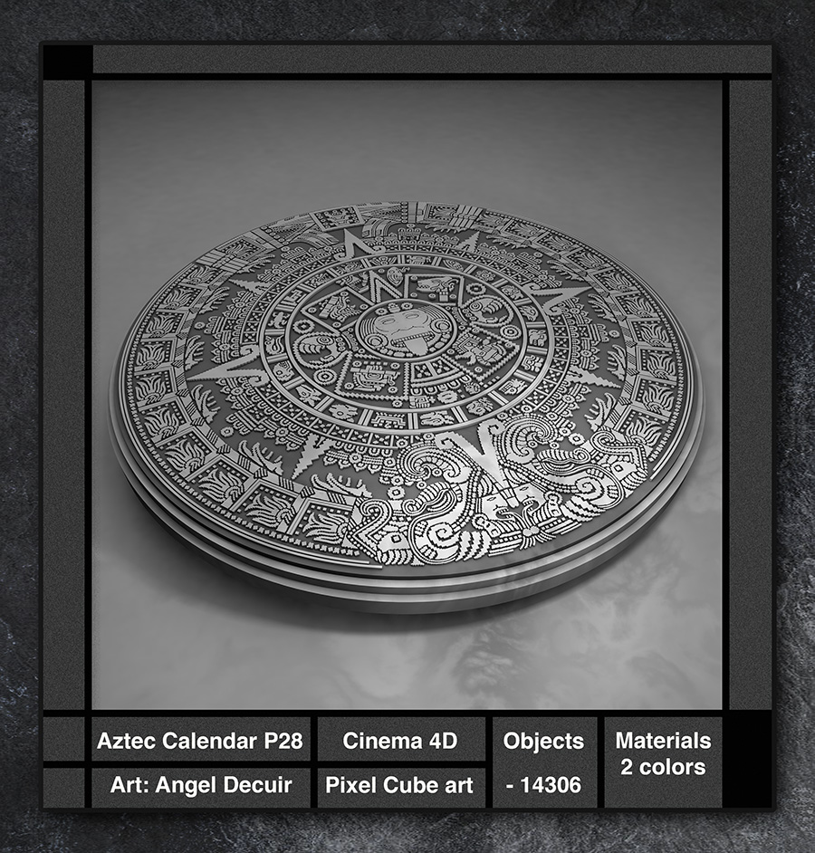 Aztec Calendar P28 - NFT Cryptoart I OpenSea Collection
