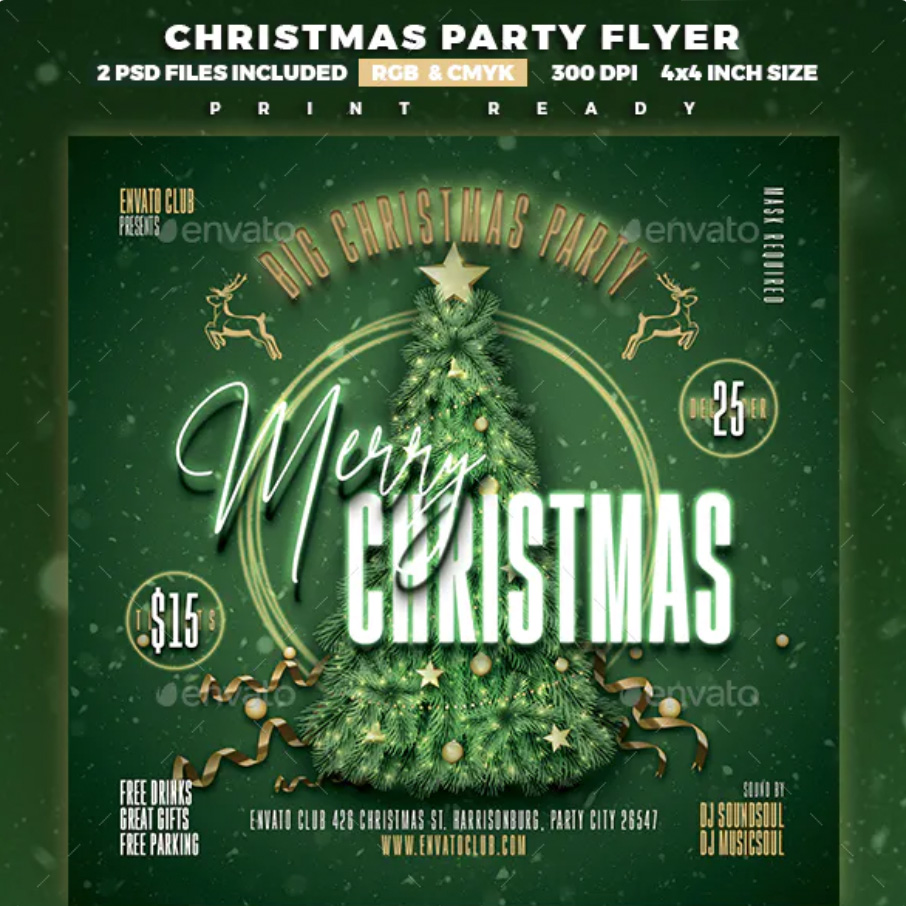 Big Christmas Party Flyer By Be_Achemit
