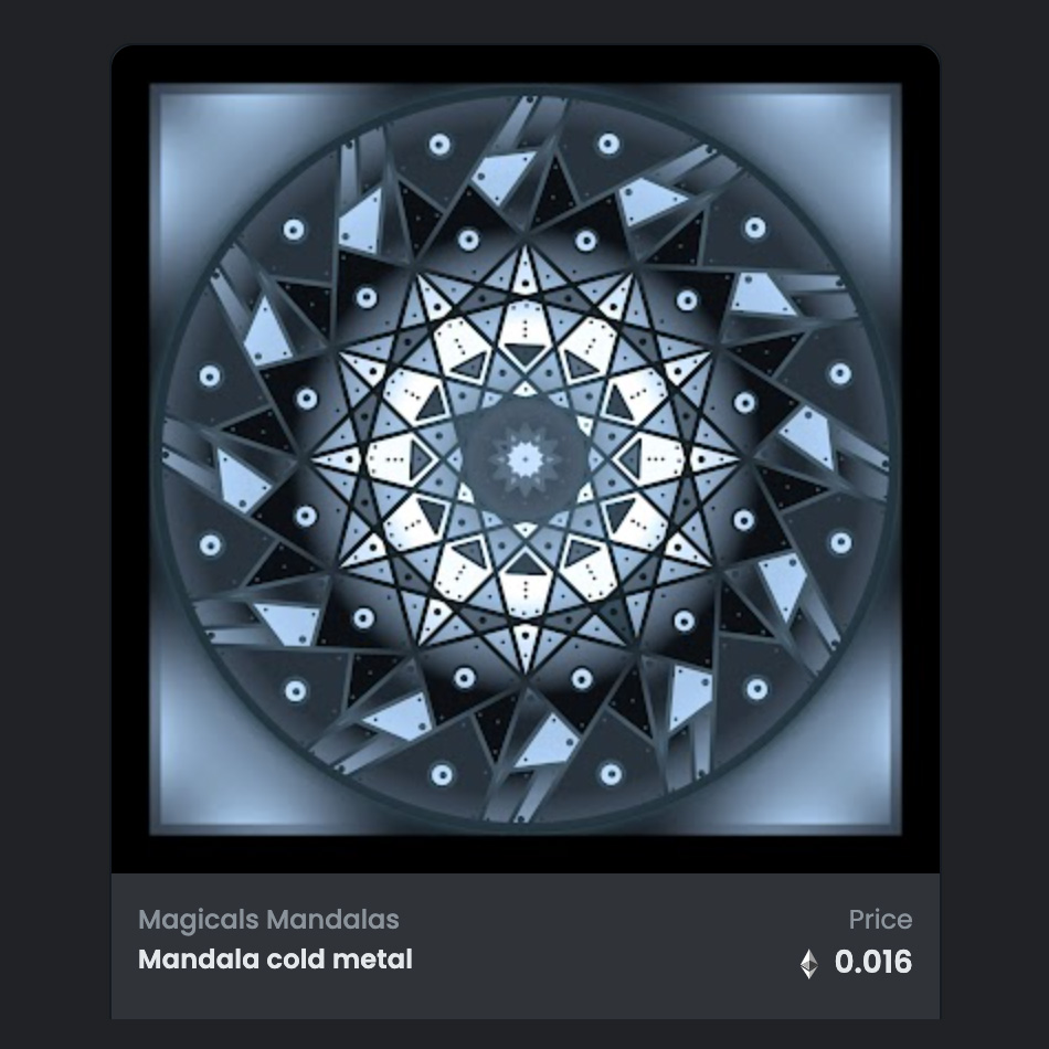 Mandala cold metal - NFT mandalas en OpenSea