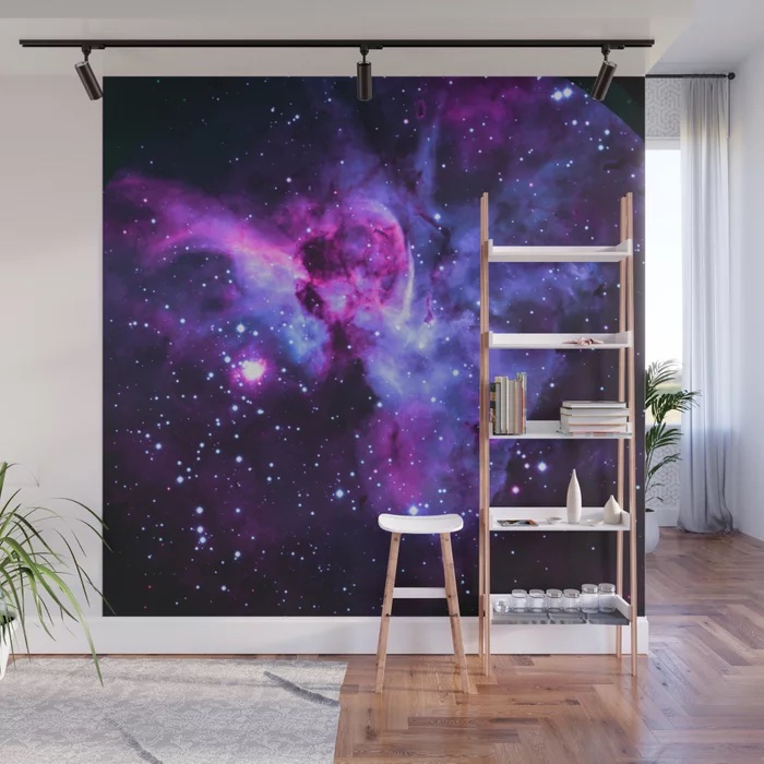 Purple Periwinkle Violet Carina Nebula Wall Mural by Galaxy Dreams Designs by 2sweet4words Designs
