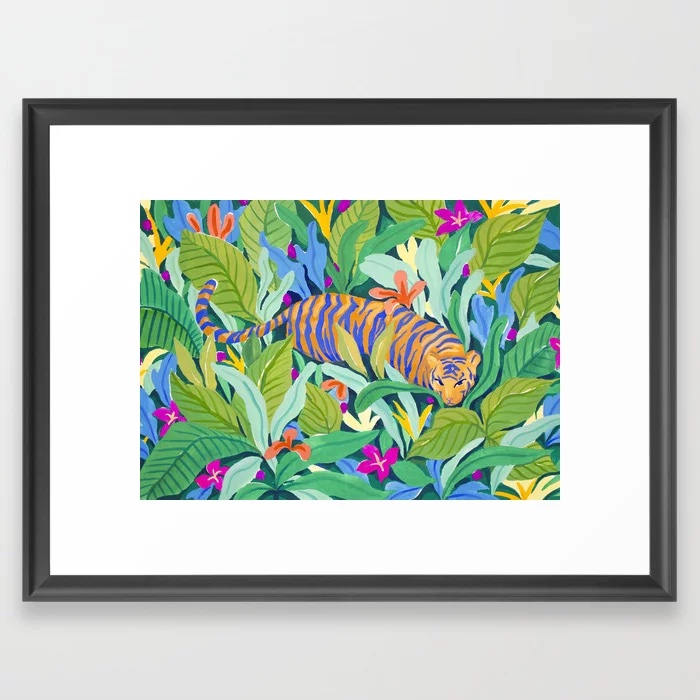 Colorful Jungle Framed Art Print by SunLee Art 
Year of the Tiger