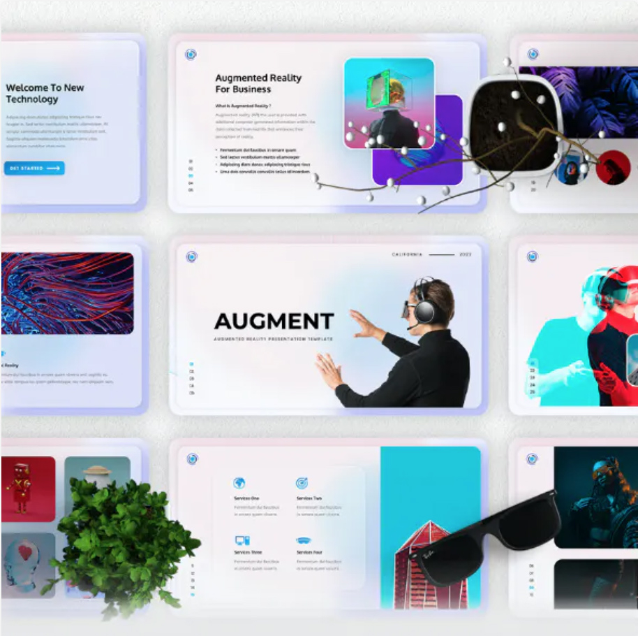 Augment - Augemented Reality Pitch Deck PowerPoint Template By waywee_creative

