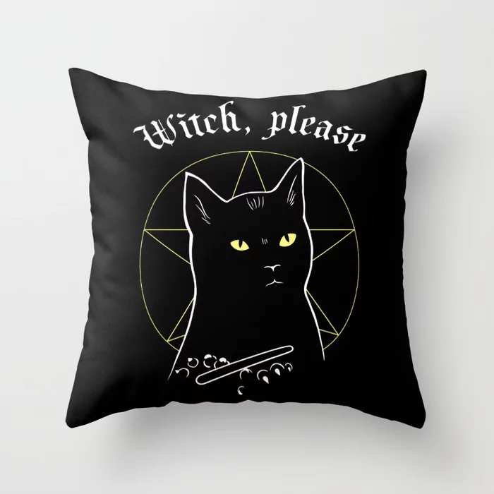 witch, please - salem Throw Pillow por jenifer prince
