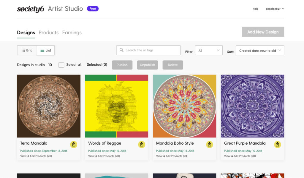 Adios a los art prints en la tienda de society6