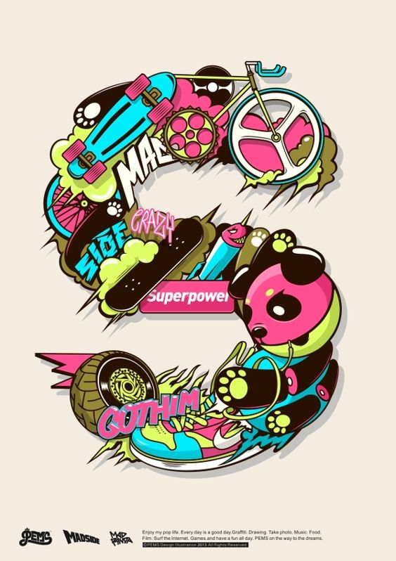P E M S Font illustrations by Pems Lou