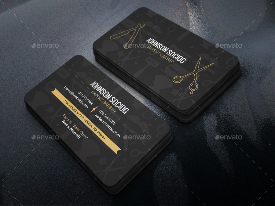 Barber Business Card
by -axnorpix  in Corporate