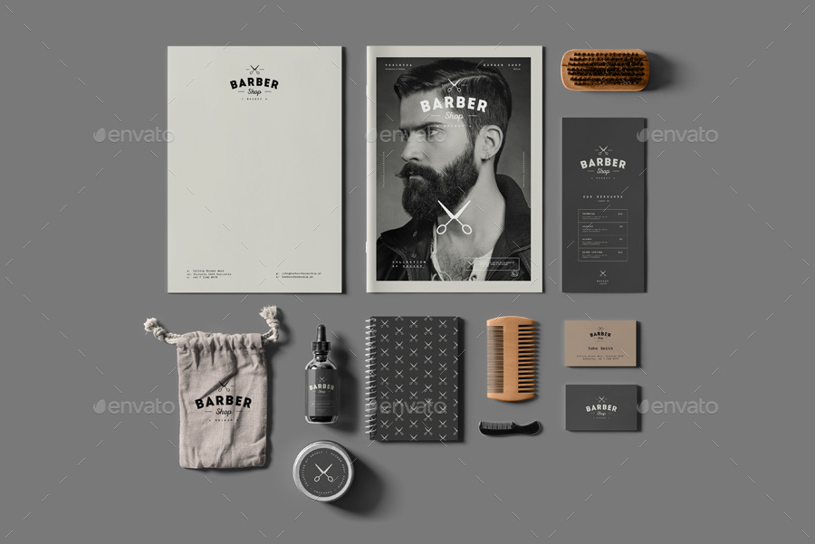 Barber Shop Branding Mock-up
by yogurt86  in Stationery
