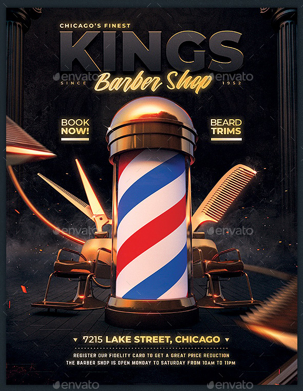 Barber Shop Flyer Vintage Poster Design
by StormDesigns  in Miscellaneous
gráficos sobre Barbería
