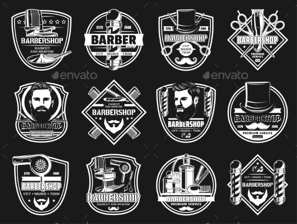 Barbershop Premium Beard and Mustache Shaving by VectorTradition  in Health Medicine