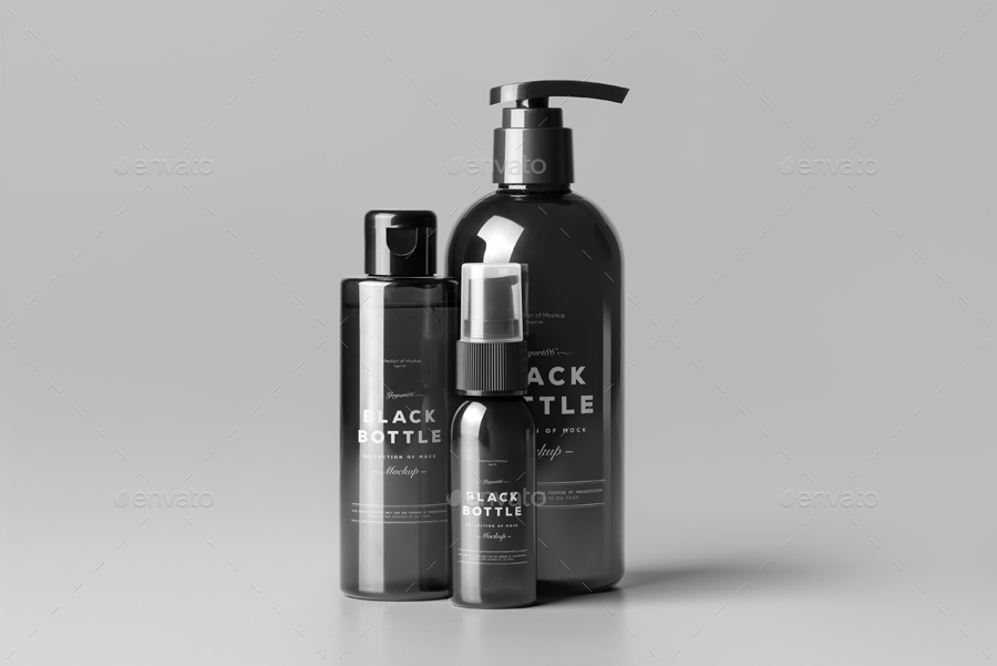 Black Bottles Cosmetic Mockup
by yogurt86  in Beauty